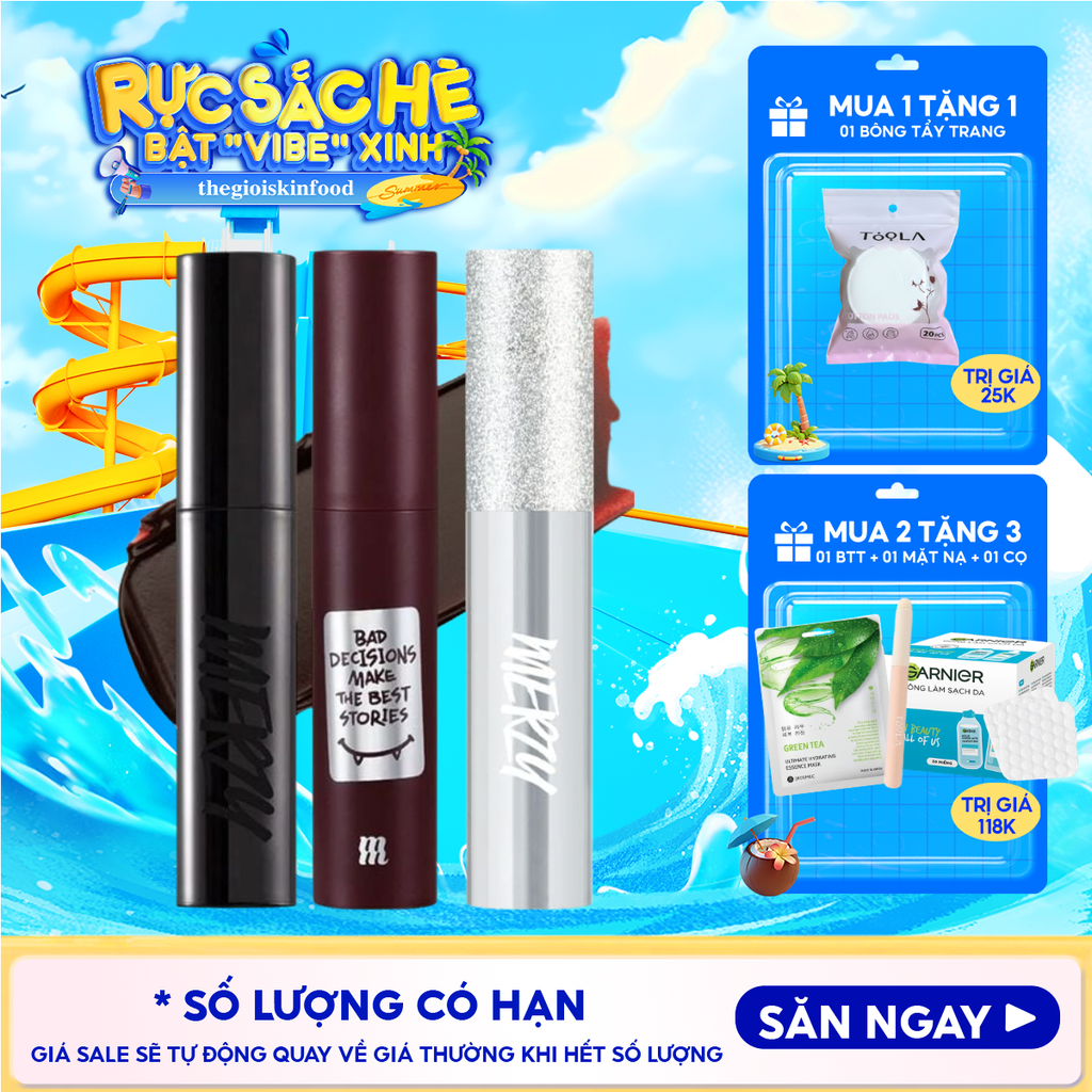 [Merzy Glam M13 Vỏ Bạc] Son Kem Merzy Siêu Lì, Mịn Môi Noir In The Mellow Tint
