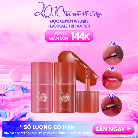 Son Tint Romand Lâu Trôi, Căng Mọng Bare Water Tint