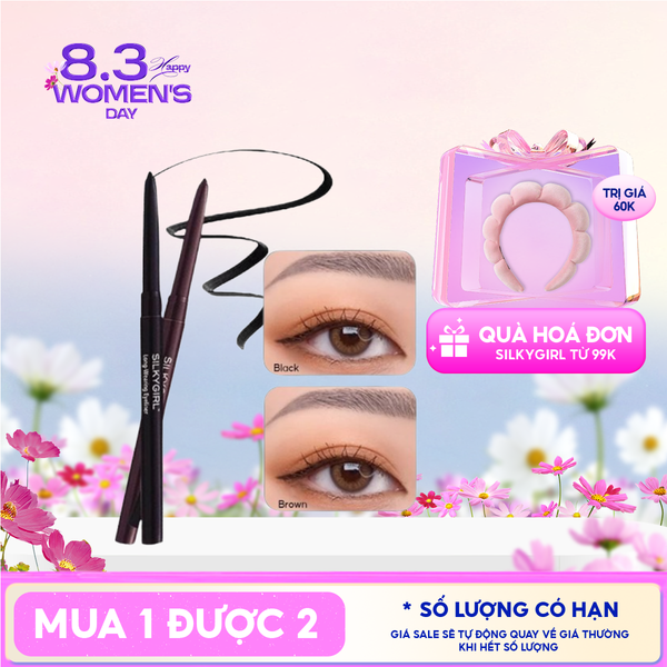  Chì Kẻ Mắt Siêu Mảnh, Sắc Nét Lâu Trôi Silkygirl Long-Wearing Eyeliner 0.28g 