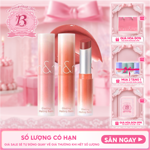 [DUSTY ON THE NUDE] Son Dưỡng Dạng Thỏi Có Màu Thuần Chay Romand Glasting Melting Balm 3.5g