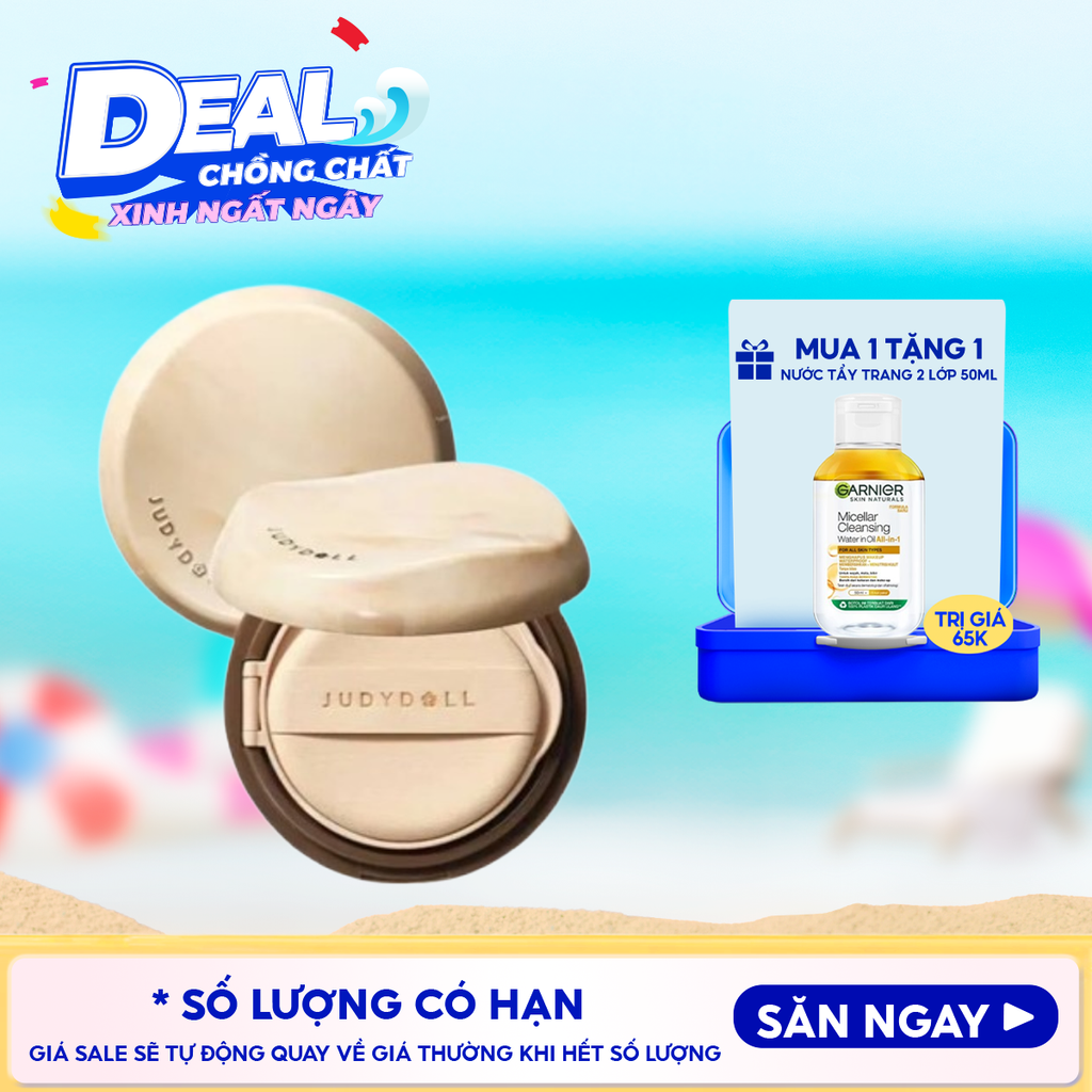 (Ver 2.0) Phấn Nước Judydoll Kiềm Dầu, Che Phủ Tốt Long Wearing Cushion 14g