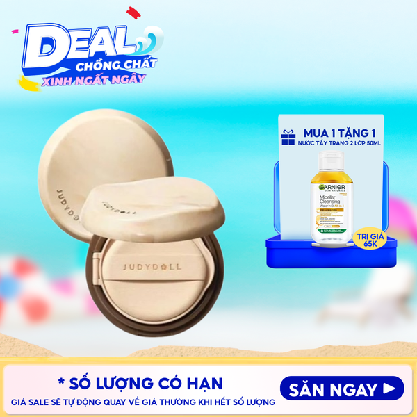  (Ver 2.0) Phấn Nước Judydoll Kiềm Dầu, Che Phủ Tốt Long Wearing Cushion 14g 