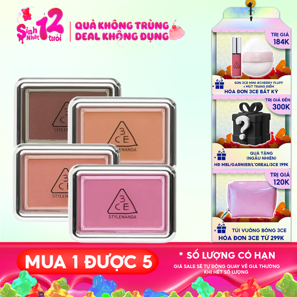 Phấn Má Hồng 3CE Bền Màu New Take Blusher 4.5g