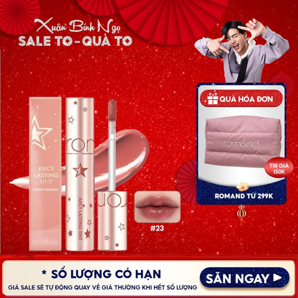 [Juicy Lasting Tint Starry Edition - Màu 23] Son Tint Lì Romand Juicy Lasting Tint Starry Edition 5.5g