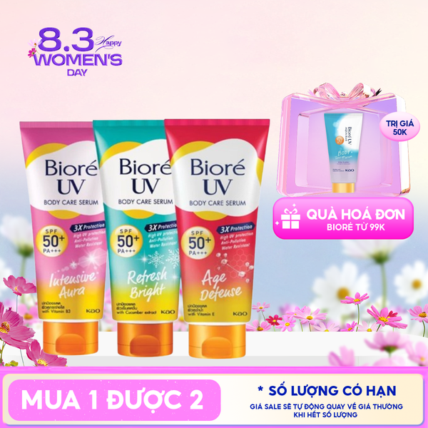  Serum Dưỡng Thể Chống Nắng Bioré Kháng Bụi UV Anti-Pollution Body Care SPF50+/PA+++ 