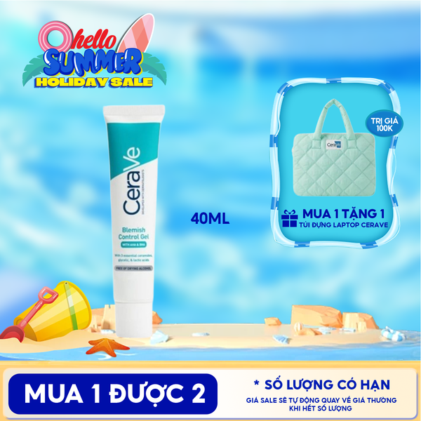  Gel Dưỡng Cerave Hỗ Trợ Giảm Mụn, Mờ Thâm Blemish Control Gel 40ml 