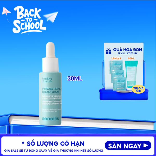  Serum Sensilis Cải Thiện Nếp Nhăn & Khuyết Điểm Da Pure Age Perfection [Cicakn Serum] 30ml 
