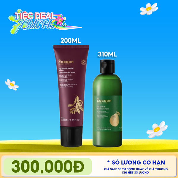  Tẩy Tế Bào Chết Da Đầu Cocoon Bồ Kết Hỗ Trợ Giảm Gàu, Tóc Phồng Gleditsia Scalp Scrub 200ml 