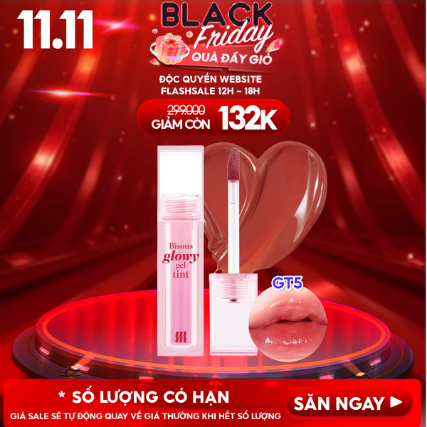  Son Bóng Pha Lê Merzy Căng Mọng, Bền Màu Bisous Glowy Gel Tint 