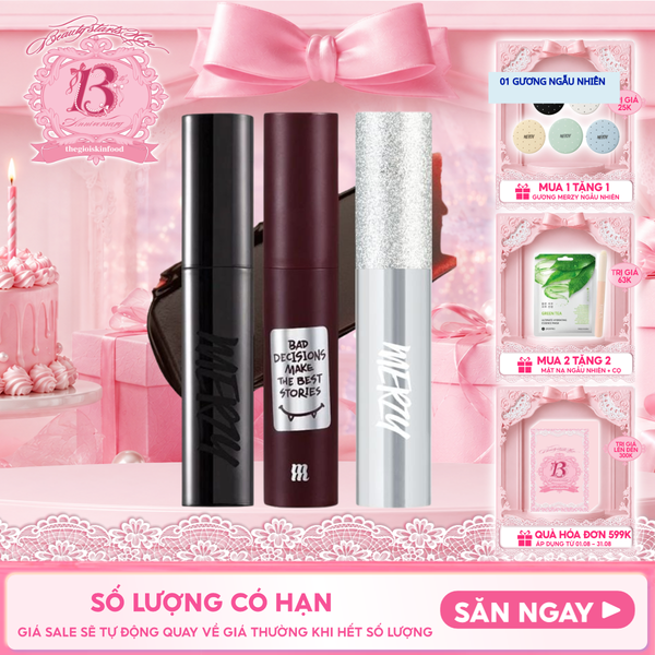  [Merzy Glam M13 Vỏ Bạc] Son Kem Merzy Siêu Lì, Mịn Môi Noir In The Mellow Tint 