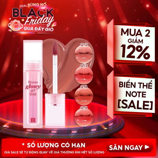  Son Bóng Pha Lê Merzy Căng Mọng, Bền Màu Bisous Glowy Gel Tint 