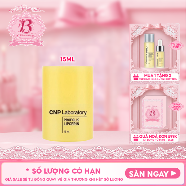  Dưỡng Môi CNP Laboratory Keo Ong, Cấp Ẩm Môi Propolis Lipcerin 15ml 