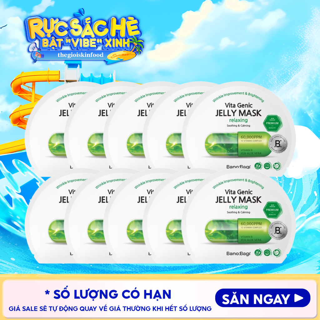 Combo 10 Miếng Mặt Nạ Banobagi Dưỡng Da Chuyên Sâu Vita Genic Jelly Mask 30g
