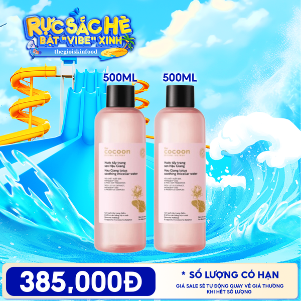  Nước Tẩy Trang Cocoon Sen Hậu Giang Hau Giang Lotus Soothing Micellar Water 500ml 