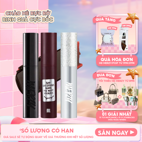 [Merzy Glam M13 Vỏ Bạc] Son Kem Merzy Siêu Lì, Mịn Môi Noir In The Mellow Tint