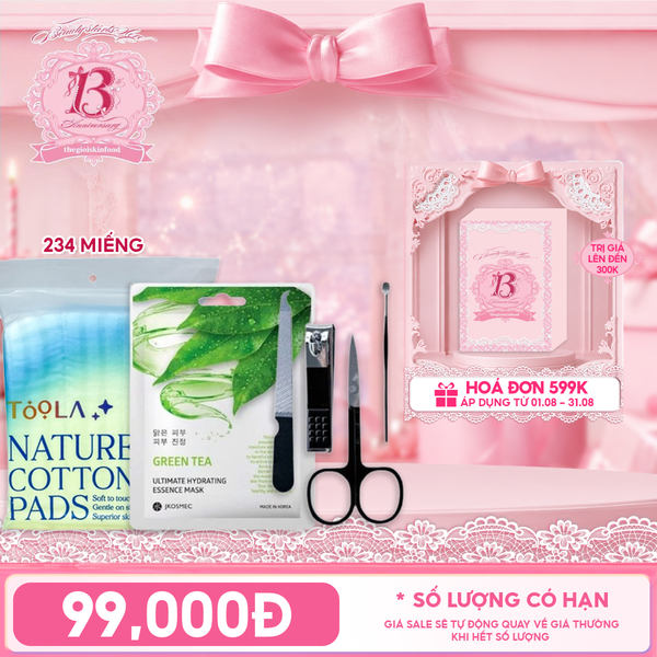  Combo Travel: Mặt Nạ Cao Cấp Jkosmec Ngẫu Nhiên + Bông Tẩy Trang TOOLA x Merzy + Bộ Dụng Cụ Cắt Tỉa Lông Mày TOOLA x Merzy 