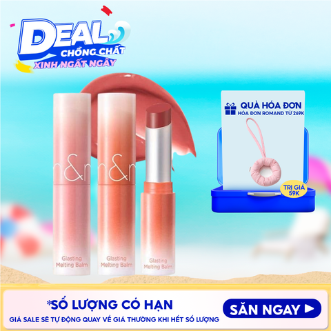 [DUSTY ON THE NUDE] Son Dưỡng Dạng Thỏi Có Màu Thuần Chay Romand Glasting Melting Balm 3.5g