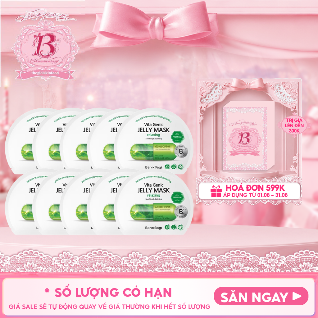 Combo 10 Miếng Mặt Nạ Banobagi Dưỡng Da Chuyên Sâu Vita Genic Jelly Mask 30g
