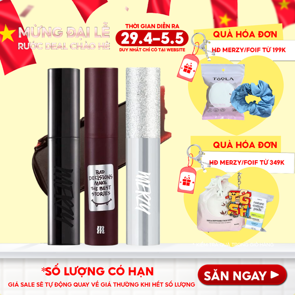  [Merzy Glam M13 Vỏ Bạc] Son Kem Merzy Siêu Lì, Mịn Môi Noir In The Mellow Tint 