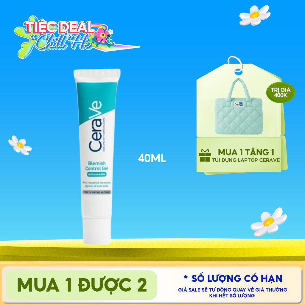 Gel Dưỡng Cerave Hỗ Trợ Giảm Mụn, Mờ Thâm Blemish Control Gel 40ml