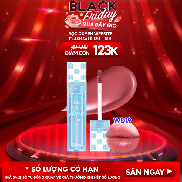  [New][NEW DEW] Son Tint Bóng Merzy Dạng Thạch, Bền Màu, Lâu Trôi Cho Đôi Môi Căng Mọng, Ẩm Mịn The Watery Dew Tint 