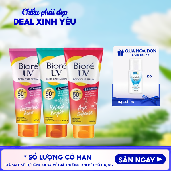  Serum Dưỡng Thể Chống Nắng Bioré Kháng Bụi UV Anti-Pollution Body Care SPF50+/PA+++ 