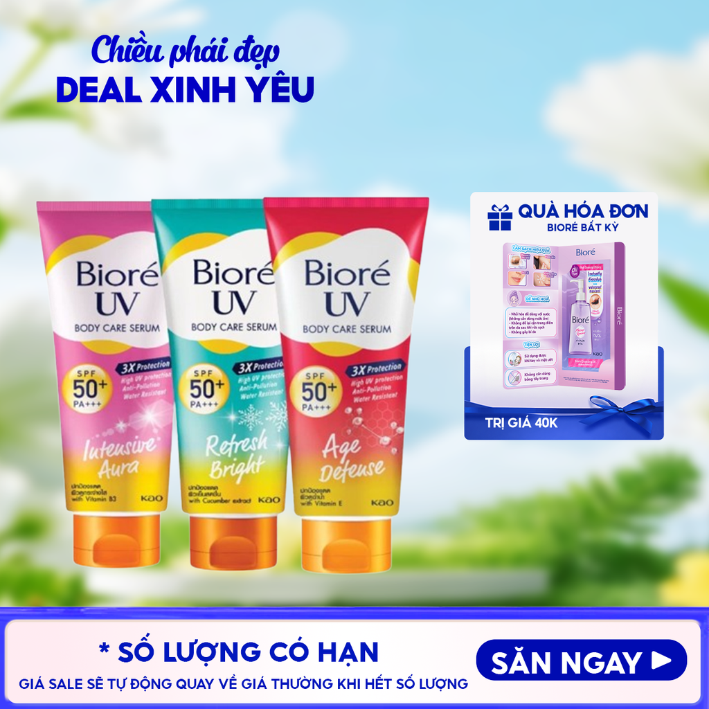 Serum Dưỡng Thể Chống Nắng Bioré Kháng Bụi UV Anti-Pollution Body Care SPF50+/PA+++