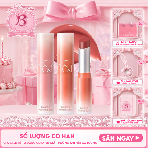 [DUSTY ON THE NUDE] Son Dưỡng Dạng Thỏi Có Màu Thuần Chay Romand Glasting Melting Balm 3.5g