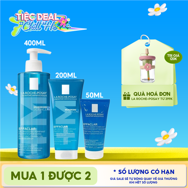  Sữa Rửa Mặt La Roche-Posay Dạng Gel Cho Da Dầu Mụn Effaclar Purifying Foaming Gel For Oily Sensitive Skin 