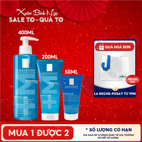  Sữa Rửa Mặt La Roche-Posay Dạng Gel Cho Da Dầu Mụn Effaclar Purifying Foaming Gel For Oily Sensitive Skin 