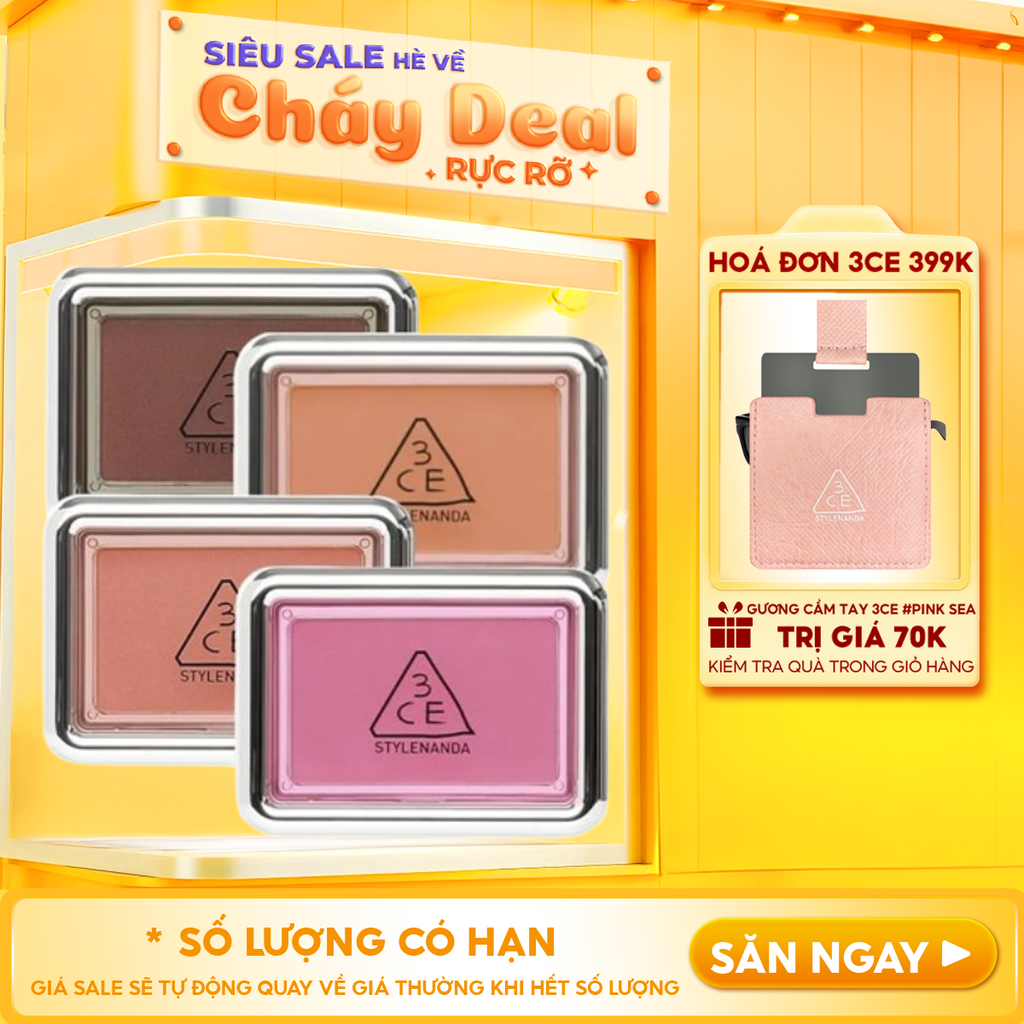 Phấn Má Hồng Bền Màu 3CE New Take Blusher 4.5g