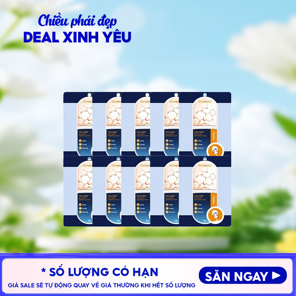  Combo 10 Miếng Măt Nạ Giấy Foodaholic Dưỡng Ẩm, Hỗ Trợ Dưỡng Trắng Da Hàn Quốc Essential Mask (Vitamin A, B, C, D, E, K, Ngọc Trai, Tổ Yến) 23g 