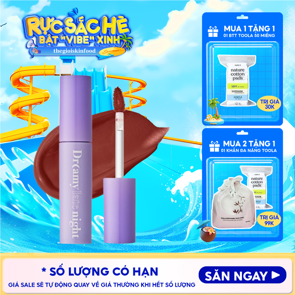  [Màu 13-17] Son Kem Lì, Mịn Mượt Nhẹ Môi Merzy Dreamy Late Night Mellow Tint 4g 