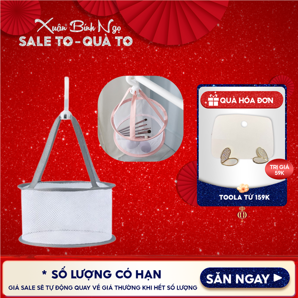  [NHẬP KHẨU] Túi Lưới Phơi Dụng Cụ Trang Điểm TOOLA Tiện Lợi Makeup Tool Drying Bag (Màu Ngẫu Nhiên) 