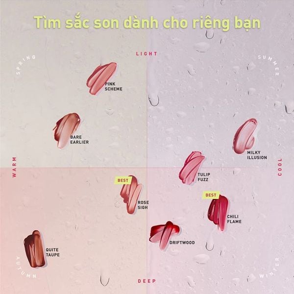  Son Bóng Pha Lê 3CE Căng Bóng, Ẩm Mượt Misty Lip Bare 4.6g 