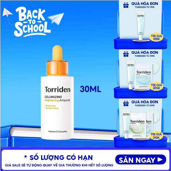  Serum Torriden Vitamin C Sáng Mịn Da Cellmazing Brightening Ampoule 30ml 