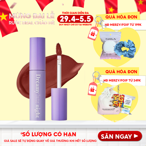  [Màu 13-17] Son Kem Lì, Mịn Mượt Nhẹ Môi Merzy Dreamy Late Night Mellow Tint 4g 