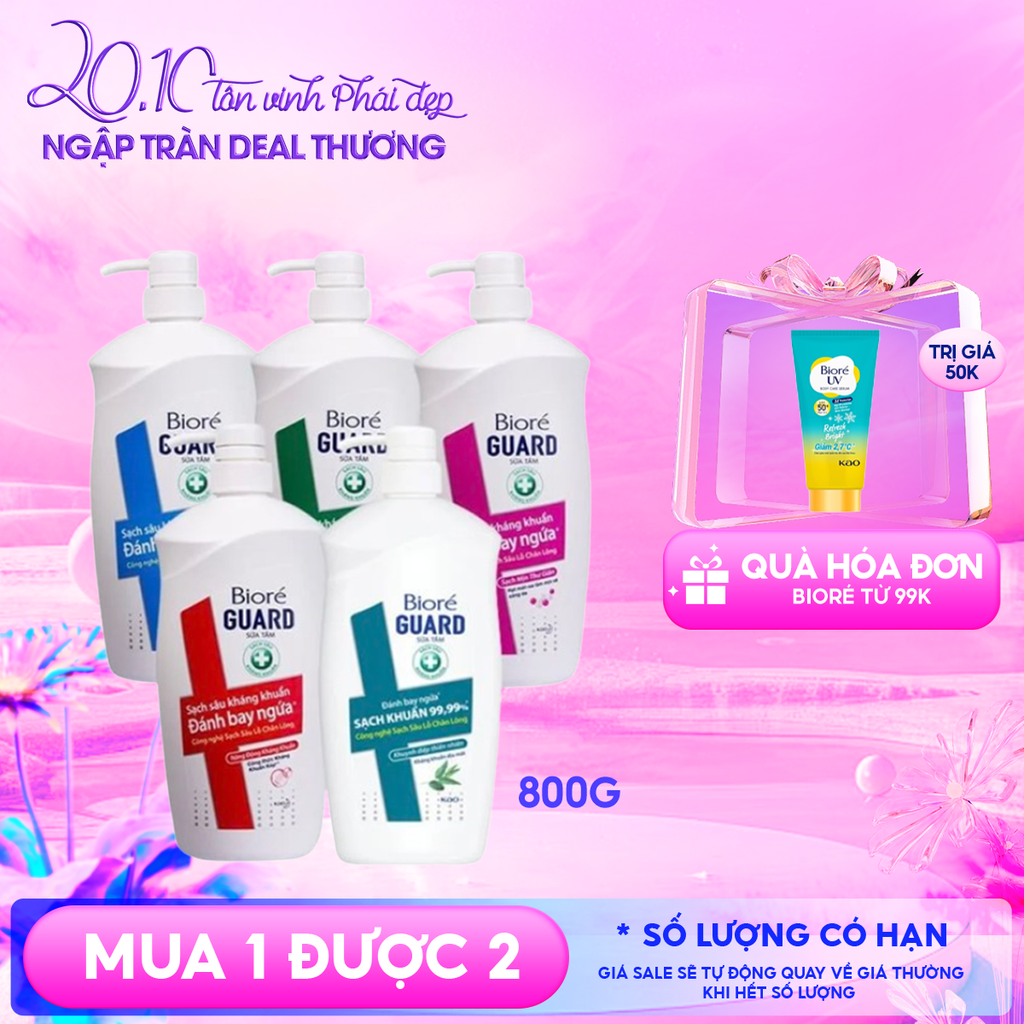 Sữa Tắm Sạch Sâu Kháng Khuẩn Bioré Guard