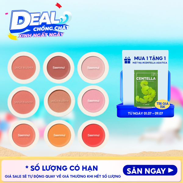  Phấn Má Hồng The Saem Hàn Quốc Xinh Xắn Saemmul Single Blusher 5g 