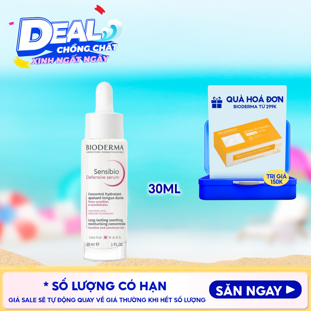 Serum Bioderma Dưỡng Ẩm, Làm Dịu Cho Da Nhạy Cảm Sensibio Defensive Serum 30ml