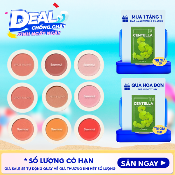  Phấn Má Hồng The Saem Hàn Quốc Xinh Xắn Saemmul Single Blusher 5g 
