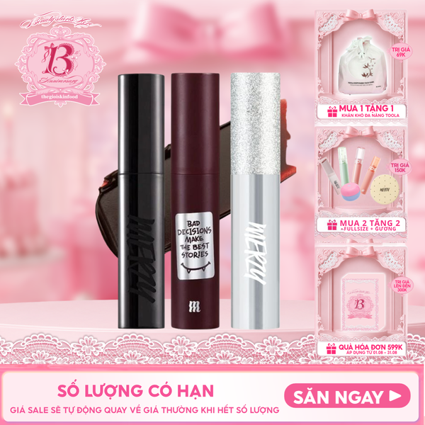  [Merzy Glam M13 Vỏ Bạc] Son Kem Merzy Siêu Lì, Mịn Môi Noir In The Mellow Tint 
