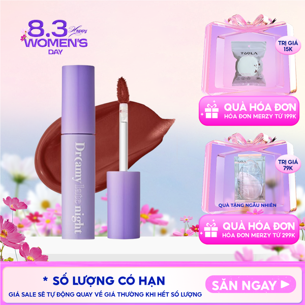  [Màu 13-17] Son Kem Lì, Mịn Mượt Nhẹ Môi Merzy Dreamy Late Night Mellow Tint 4g 