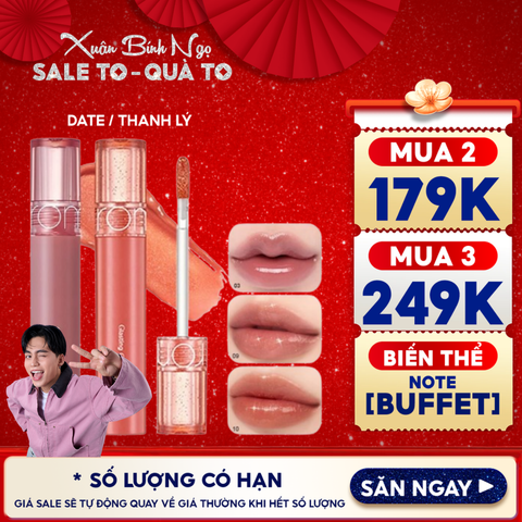 [GIÁ HỦY DIỆT][Màu 01-10][COLOR GLOSS] Son Bóng Romand Cho Môi Căng Mọng, Mềm Mịn Glasting Color Gloss 4g