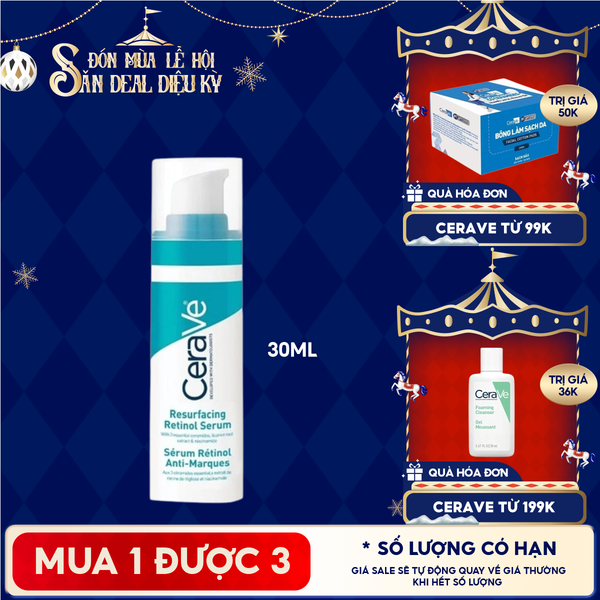  Serum Cerave Giúp Hỗ Trợ Mờ Thâm Mụn Resurfacing Retinol Serum 30ml 