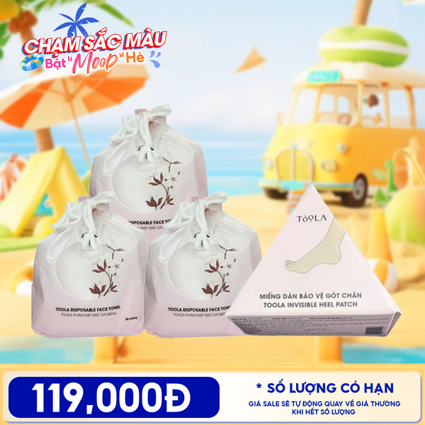  Combo Khăn Mặt Khô Đa Năng Cao Cấp, Mềm Mịn TOOLA Disposable Face Towel 
