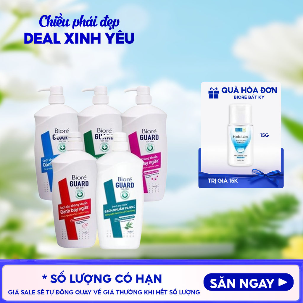 Sữa Tắm Sạch Sâu Kháng Khuẩn Bioré Guard