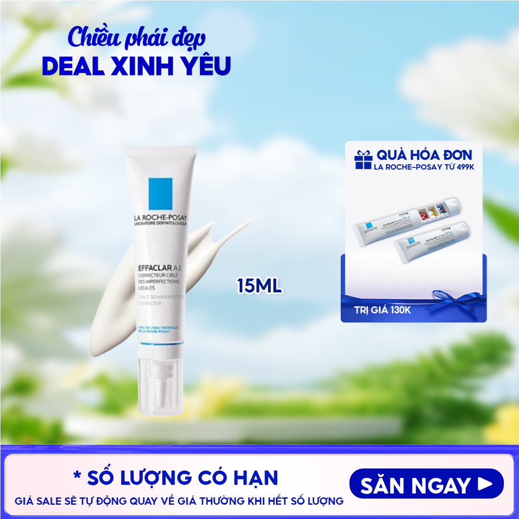 Kem Giảm Mụn La Roche-Posay Dành Cho Mụn Sưng Đỏ Effaclar A.I 15ml