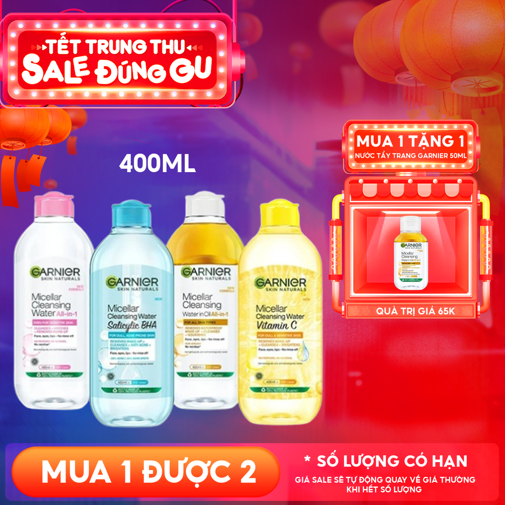Nước Tẩy Trang Garnier Làm Sạch Sâu Micellar Cleansing Water