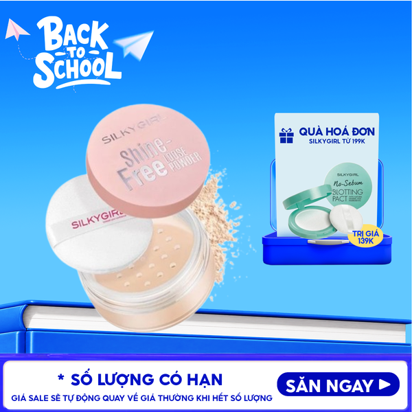  Phấn Phủ Dạng Bột Silkygirl Hỗ Trợ Kiềm Dầu Shine-Free Loose Powder 8g 